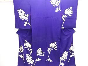 大正ロマン　錦紗花模様着物